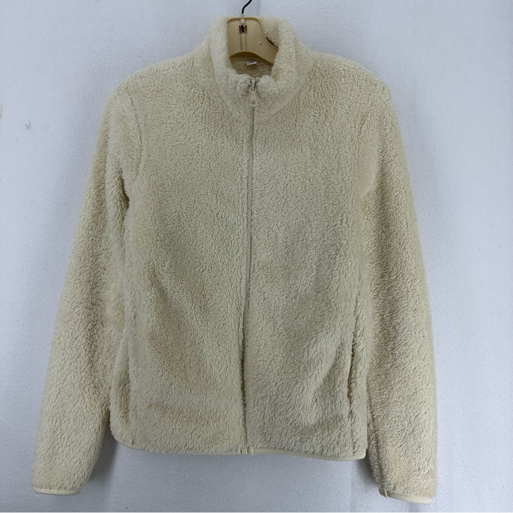 Uniqlo Sherpa Fleece Full Zip Jacket Woman’s XS Beige